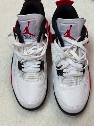 Tênis Jordan 4 Retro Branco Vermelho