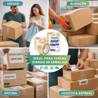 6 Rollos Cinta Adhesiva Transparente Embalaje