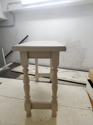 Mesa de madera blanca 100x45x77