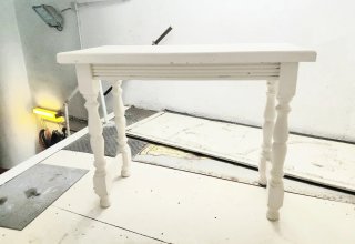 Mesa de madera blanca 100x45x77