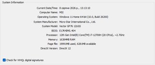 MSI Vector GP76 360Hz (i7/RTX 3070 Ti)