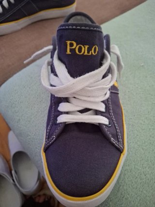Zapatillas Polo Ralph Lauren grises y amarillas