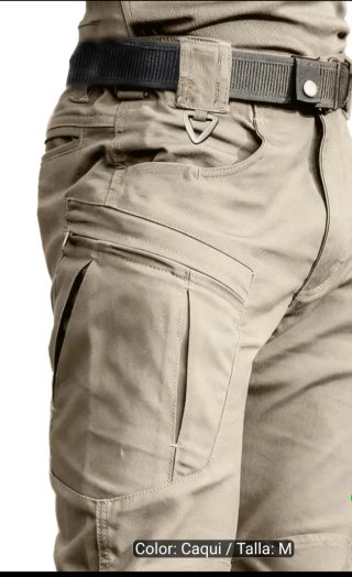 Pantalones cargo beige hombre talla M