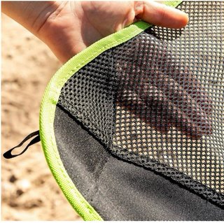 Silla Camping Plegable Negra y Verde.