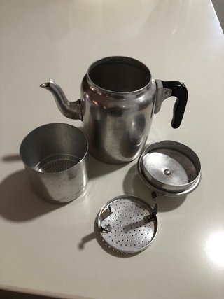 Cafetera italiana vintage aluminio.15