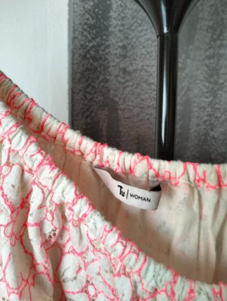 Blusa escote Bardot encaje