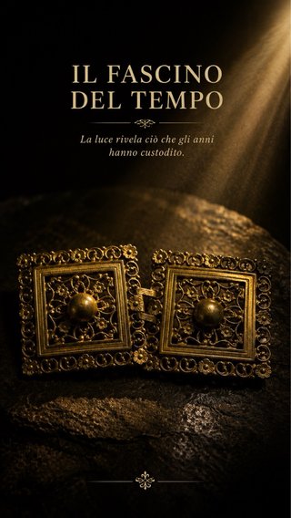Antica fibbia doppia ottone traforato liberty