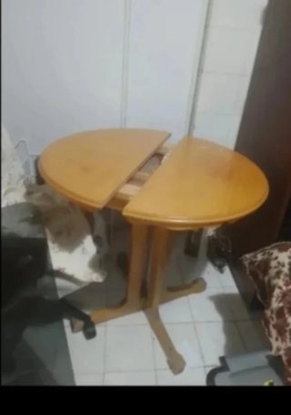 Mesa convertible madera reconda comedor terraza