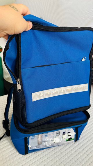 Mochila isotérmica para medicamentos azul