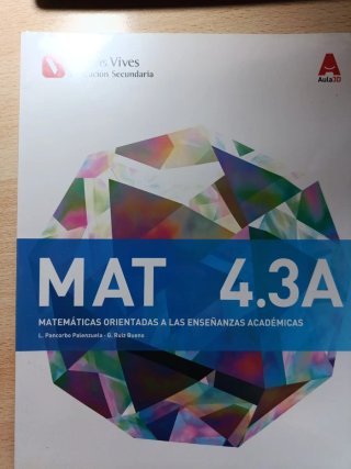 MAT 4A, Matemáticas orientadas a las enseñanzas...