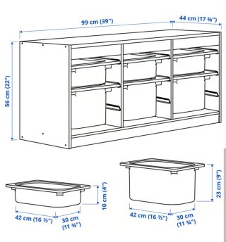 Cómoda de almacenaje para juguetes