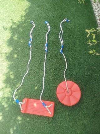 Asiento columpio infantil rojo