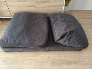 Sillón cama Jysk gris tela