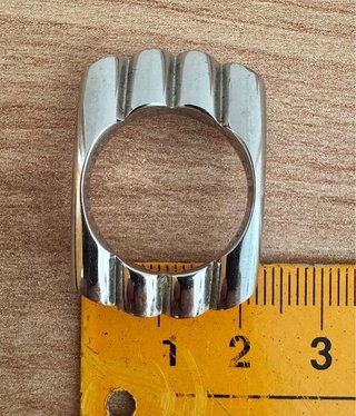 Swatch. Anillo acero plateado.