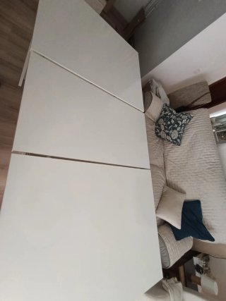 Mesa de comedor extensible de madera