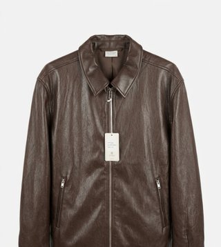 Giacca uomo ecopelle marrone elegante XL