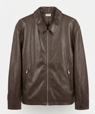 Giacca uomo ecopelle marrone elegante XL