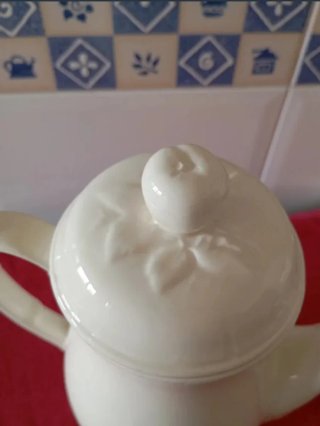 Cafetera/Tetera Vintage San Claudio Blanca