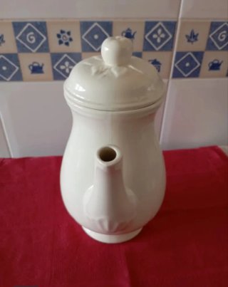 Cafetera/Tetera Vintage San Claudio Blanca