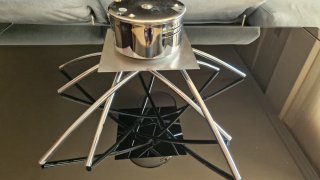 Lámpara moderna acero cromado plata