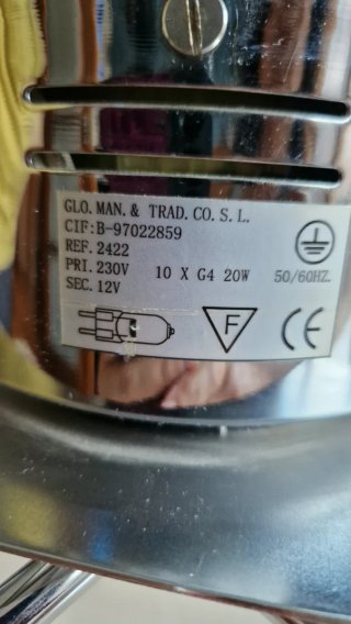 Lámpara moderna acero cromado plata