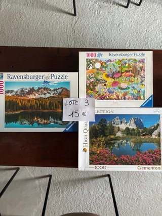 Lote 3 Puzzles. 1000 Piezas.