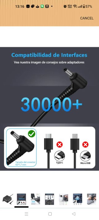 Caricabatterie Lenovo 65W FAST NUOVO, PORTATILE