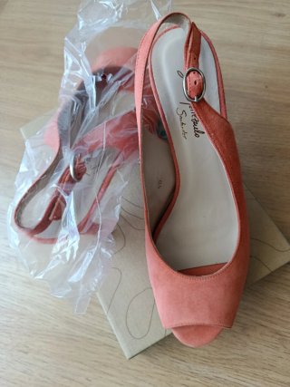 Zapatos de tacón naranja talla 40