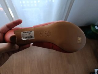 Zapatos de tacón naranja talla 40