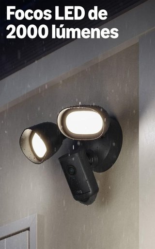 Floodlight Cam Pro, Ring Cámara Pro 4K, con focos