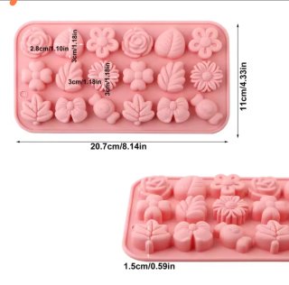 Moldes Silicona Chocolate Animales y Flores