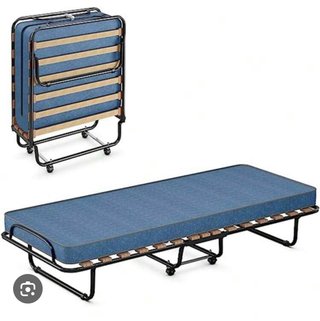 Cama Plegable portátil 90cm con Ruedas y Colchón
