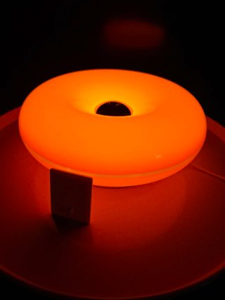 Lampada ciambella arancione effetto vintage