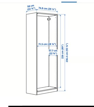 Estructuras armario PAX IKEA blancas
