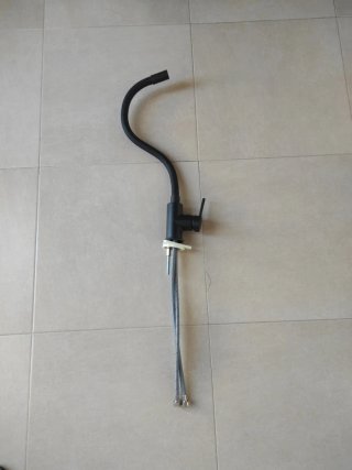 Grifo Cocina Caño Flexible Negro
