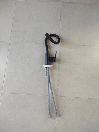 Grifo Cocina Caño Flexible Negro