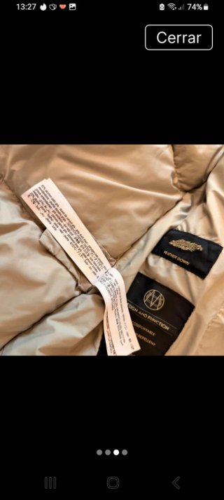 Chaqueta plumífero Massimo Dutti beige