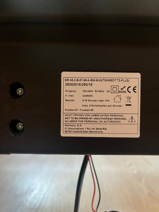 Somier articulado eléctrico 90x190 con patas