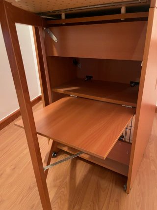 Mueble planchar con tabla plegable