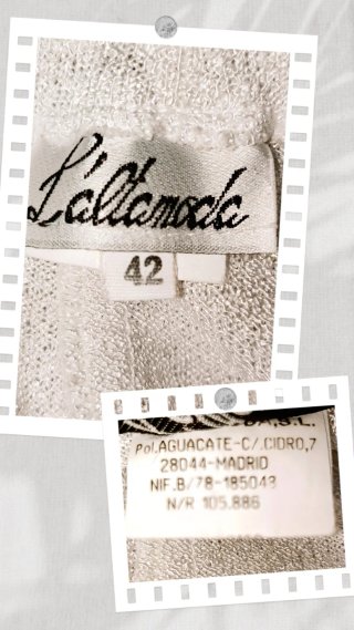 Pantalón de punto blanco Talla 42