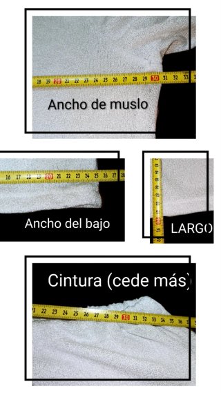 Pantalón de punto blanco Talla 42
