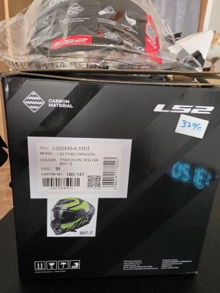 Casco LS2 Dragon Carbon Talla M – fibra de carbono