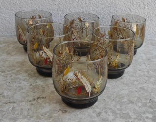 6 Bicchieri LUMINARC Tivoli Fumè Anni 70
