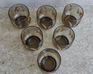 6 Bicchieri LUMINARC Tivoli Fumè Anni 70