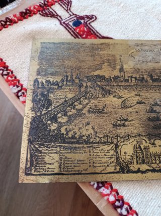 Grabado de chapa metálica Naumaquias Río Turia