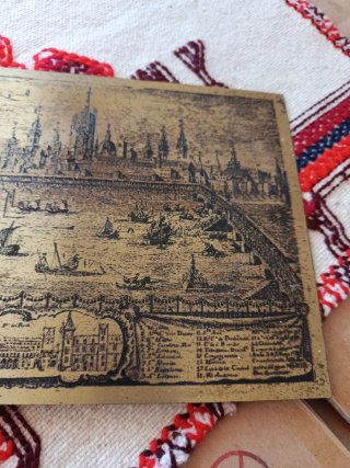 Grabado de chapa metálica Naumaquias Río Turia