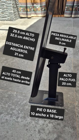 Soporte TV Inclinable Pared/Techo Negro