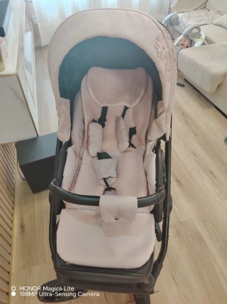 Carrito de bebé 2 piezas rosa.