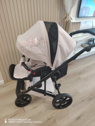 Carrito de bebé 2 piezas rosa.
