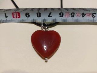 Collana con cuore in vetro e argento
